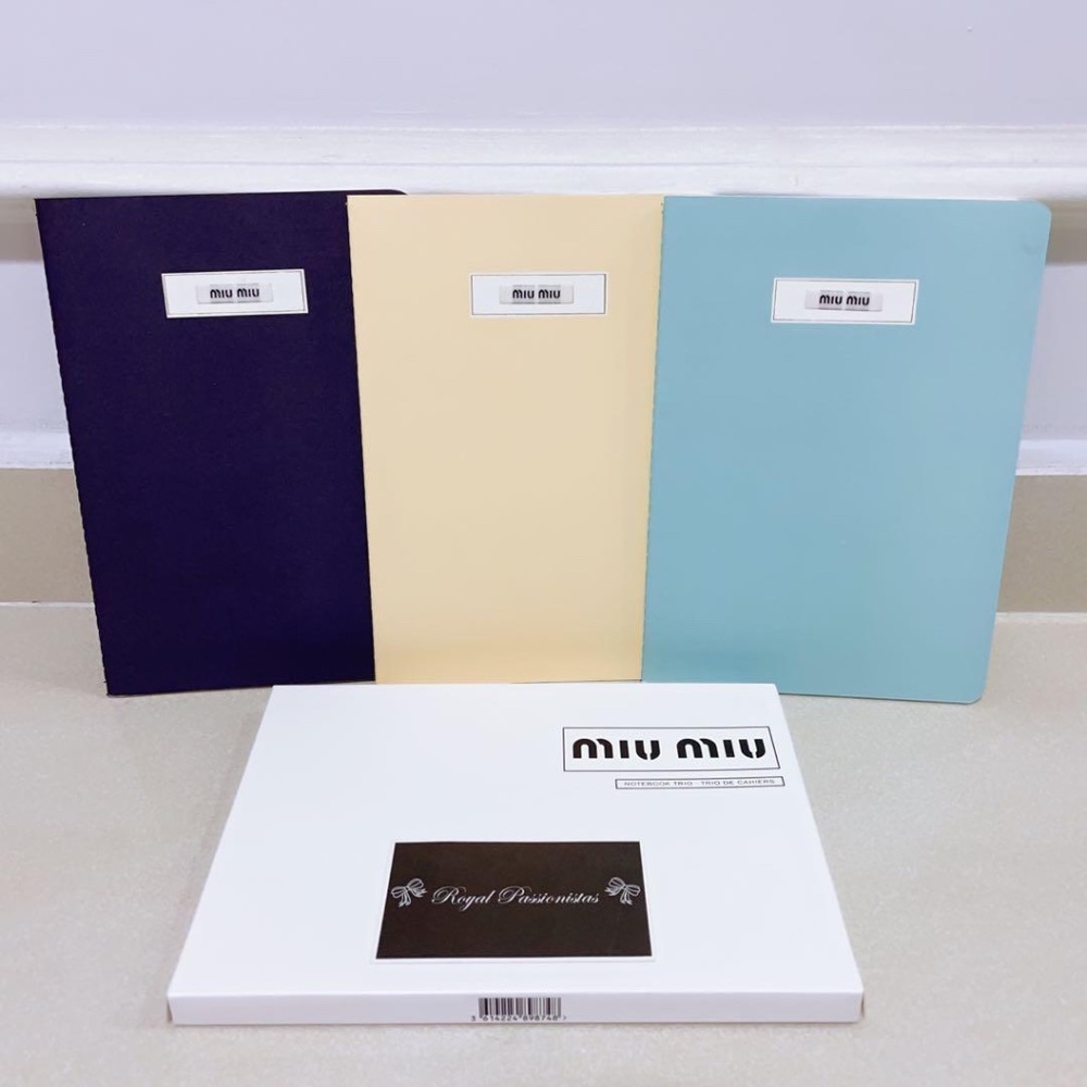 Miu Miu Notebook Trio Set Three Notebooks VIP Gift New in Box Luxury Gift